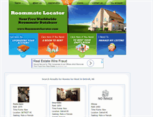 Tablet Screenshot of detroit.roommatelocator.com